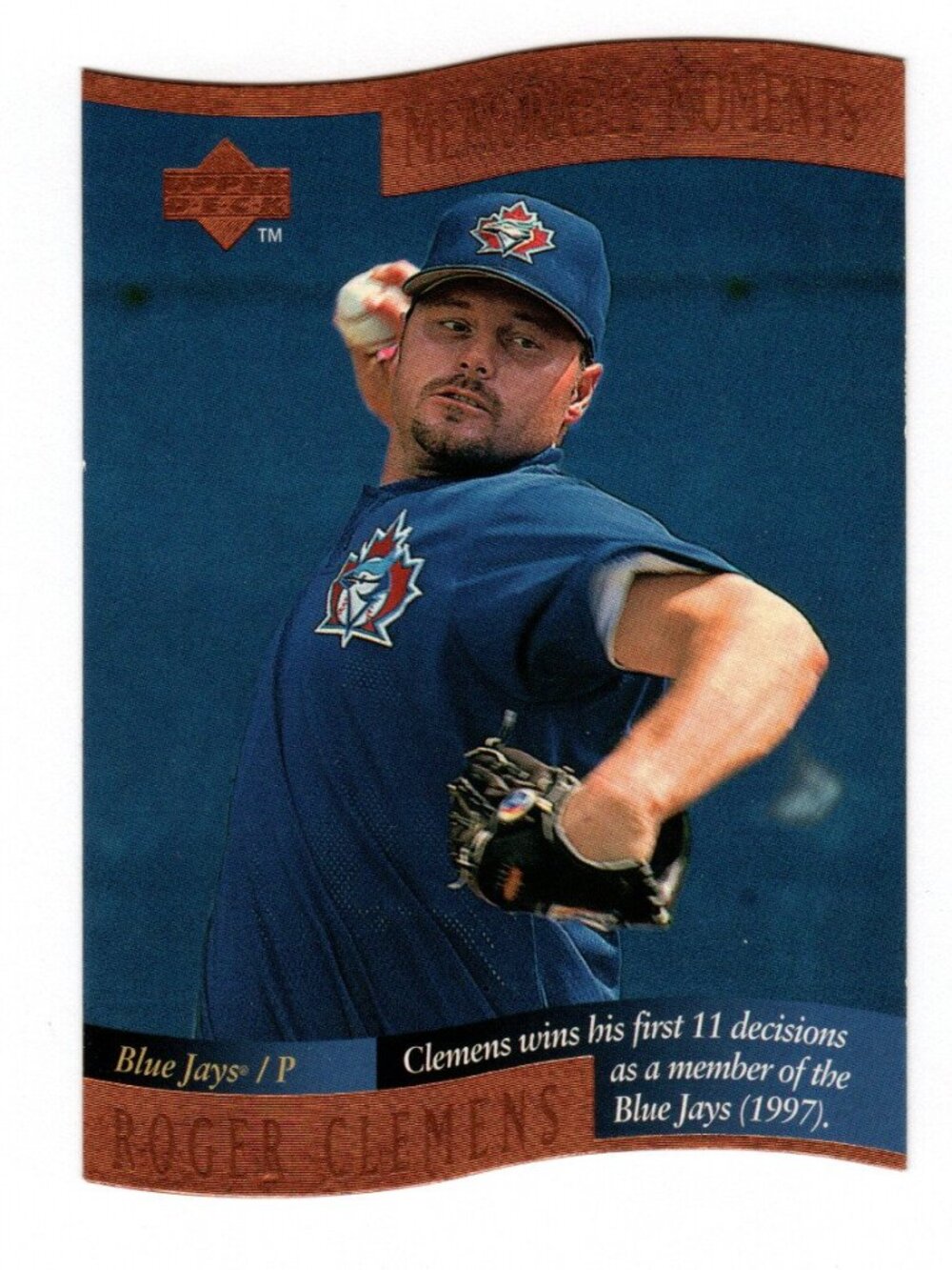 Roger Clemens Blue Jays Baseball Card Upper Deck
